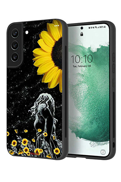 Tolwak غطاء حماية لهاتف سامسونج جالاكسي S22 بلس 5G، فتاة تنظر إلى فن القمر