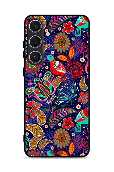 Tolwak غطاء حماية لهاتف سامسونج جالكسي S24 بلس 5G بنقشة طيور وزهور