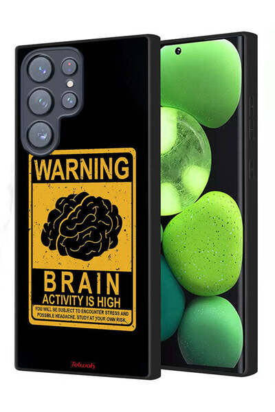 Tolwak غطاء حماية لهاتف Samsung Galaxy S23 Ultra 5G تحذير من ارتفاع نشاط الدماغ