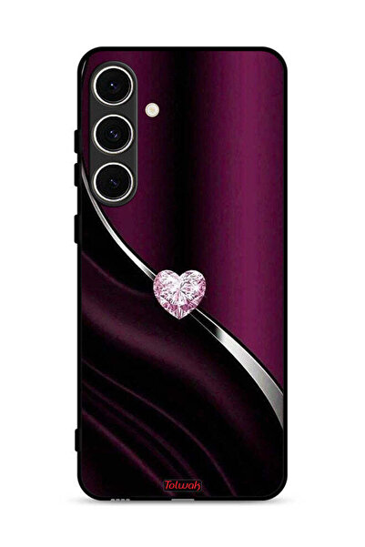 Tolwak غطاء حماية لهاتف سامسونج جالاكسي S24 FE 5G بتصميم قلب ماسي