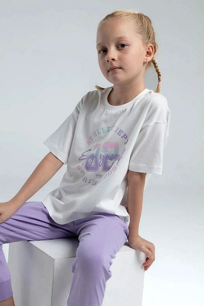 Rolypoly Girl's Double Set - White/Lila
