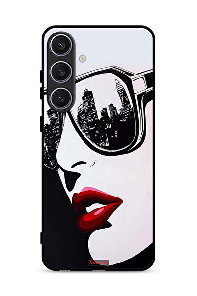 Tolwak غطاء حماية لهاتف سامسونج جالاكسي S25 بلس بتصميم وجه فتاة وفن تجريدي