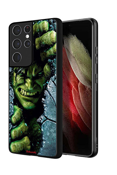 Tolwak غطاء حماية لهاتف سامسونج جالاكسي S21 ألترا 5G بتصميم هالك المذهل