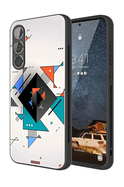 Tolwak غطاء حماية لهاتف سامسونج جالكسي S23 بلس 5G بأشكال مربعة ومثلثة ونمط تجريدي