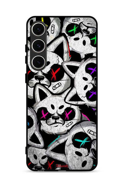 Tolwak غطاء حماية لهاتف سامسونج جالاكسي S24 FE 5G بطبعة قطط مارشميلو