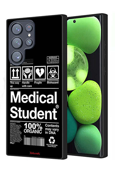 Tolwak غطاء حماية لهاتف سامسونج جالاكسي S22 ألترا 5G، ملصق طالب الطب