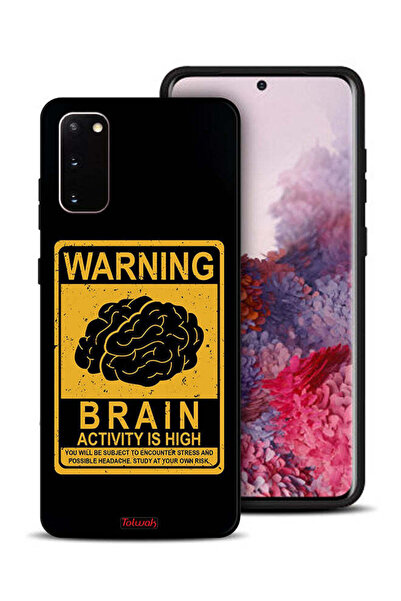Tolwak غطاء حماية لهاتف Samsung Galaxy S20 تحذير من ارتفاع نشاط الدماغ