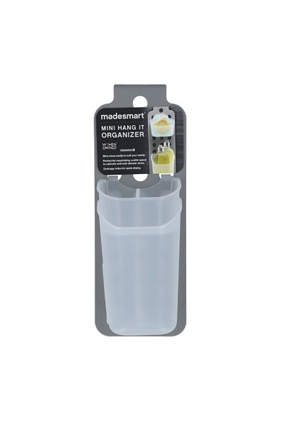 Madesmart Mini Hang It BPA-Free Bathroom Organiser with Drainage Holes Grey and White