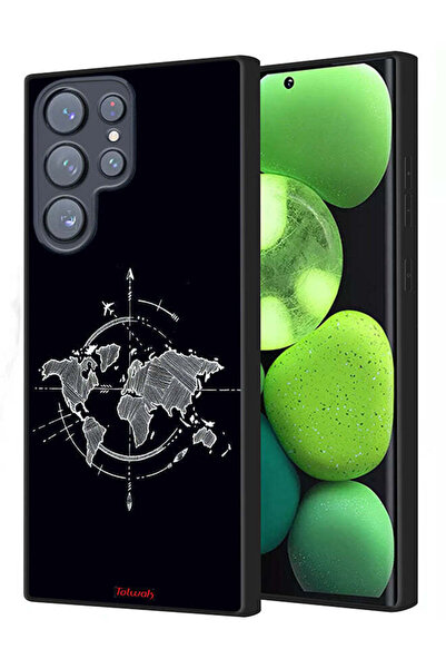 Tolwak غطاء حماية لهاتف سامسونج جالاكسي S22 ألترا 5G برسومات البوصلة