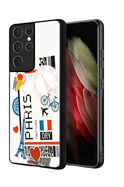 Tolwak غطاء حماية لهاتف سامسونج جالاكسي S21 ألترا 5G، ملصق باريس