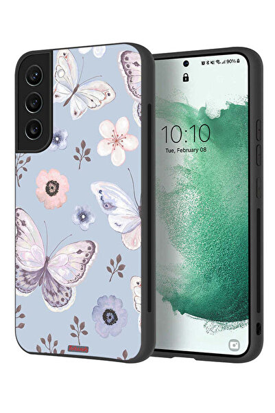 Tolwak غطاء حماية لهاتف سامسونج جالكسي S21 FE 5G بنقشة فراشات وزهور