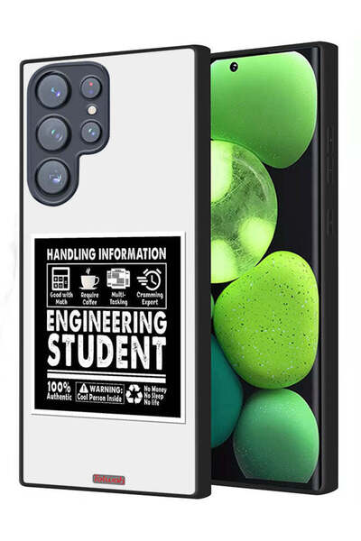 Tolwak غطاء حماية لهاتف سامسونج جالاكسي S23 ألترا 5G، ملصق طالب هندسة