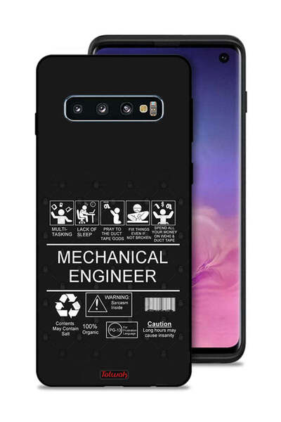 Tolwak غطاء حماية لهاتف Samsung Galaxy S10، ملصق مهندس ميكانيكي