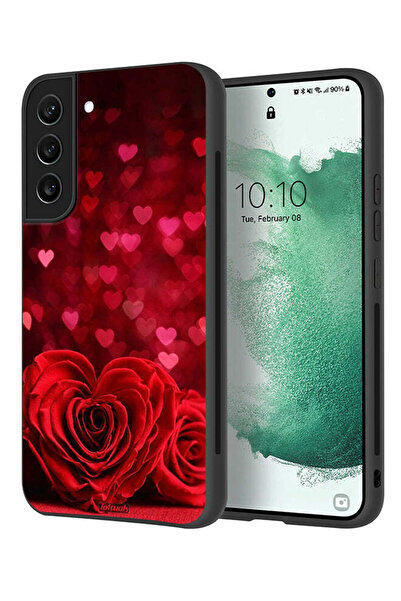 Tolwak غطاء حماية لهاتف سامسونج جالاكسي S22 بلس 5G، زهور على شكل قلب، فن تجريدي