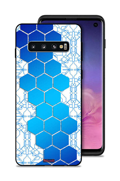 Tolwak غطاء حماية لهاتف سامسونج جالاكسي S10 بأيقونات سداسية الشكل من Honeycomb