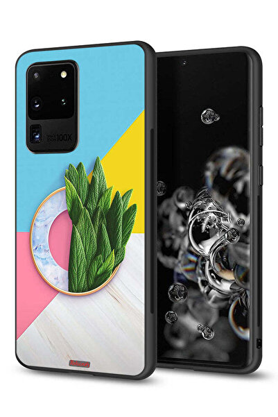 Tolwak غطاء حماية لهاتف سامسونج جالكسي S20 ألترا بنقشة أوراق تجريدية