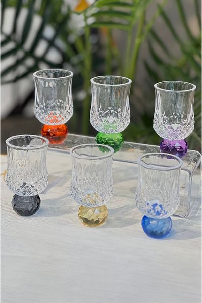 LEMİ DEKORASYON Mini Coffee Side Water Glass for 6 People