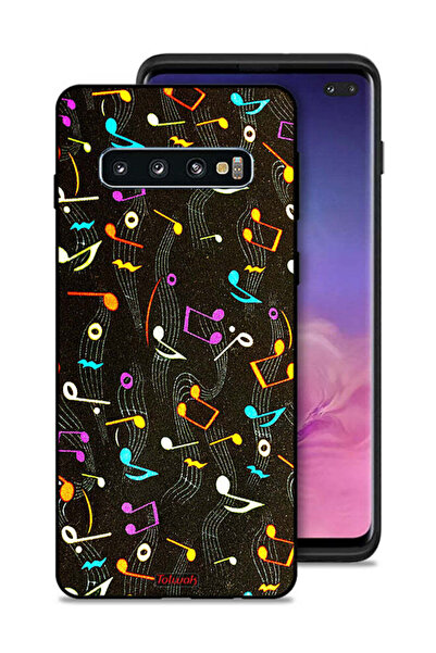 Tolwak غطاء حماية لهاتف Samsung Galaxy S10 Plus بنمط قماش موسيقي