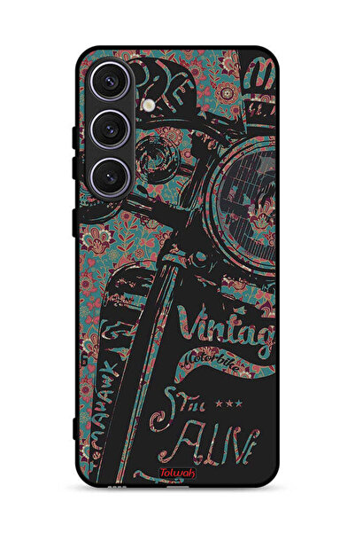 Tolwak غطاء حماية لهاتف سامسونج جالاكسي S25 بلس بتصميم دراجة نارية كلاسيكية