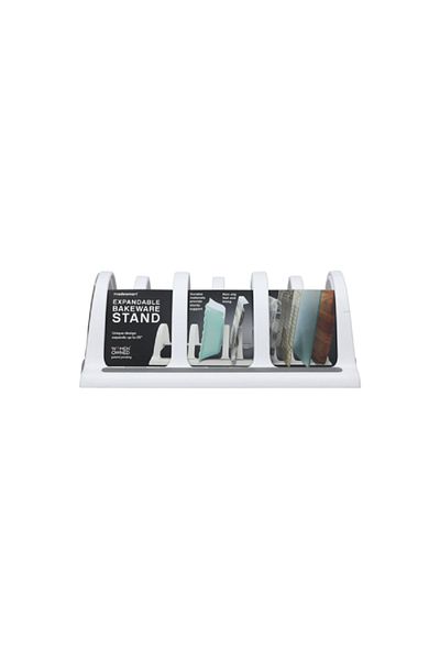 Madesmart Plastic Non-Slip Feet Space Saver Expandable Bakeware Organizer White 39cm