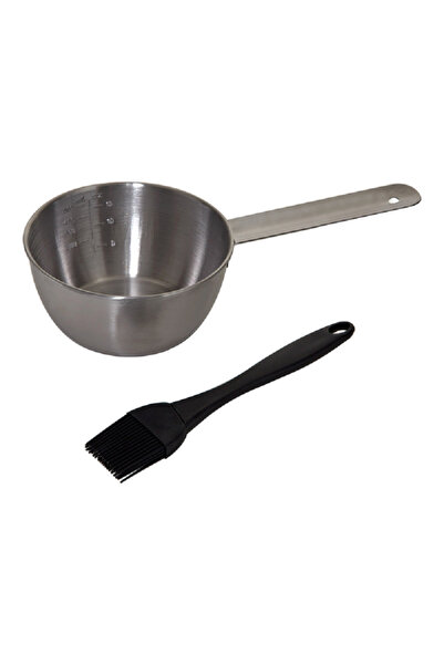 Grill Mark طقم شواء مكون من قطعتين باللونين الفضي والأسود