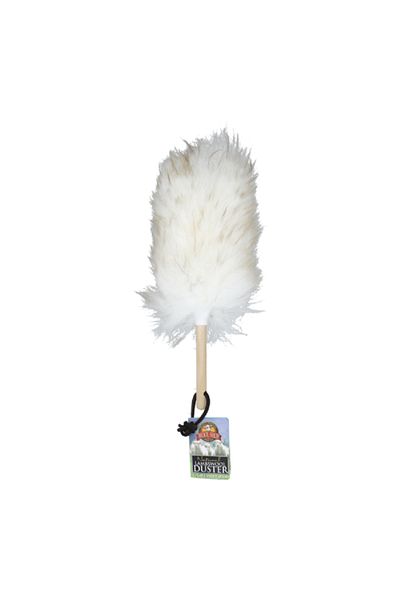 WOOLSHOP Lambswool Duster Cream and Brown 10inch