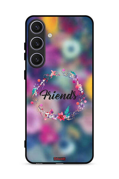 Tolwak غطاء حماية لهاتف سامسونج جالاكسي S24 5G، رسمة خاتم أصدقاء الزهور