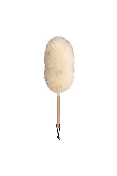 WOOLSHOP Lambswool Duster Cream and Brown 10inch