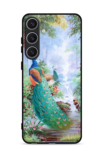 Tolwak غطاء حماية لهاتف سامسونج جالاكسي S24 بلس 5G بنقشة الطاووس