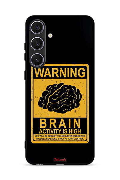Tolwak غطاء حماية لهاتف Samsung Galaxy S25 Plus تحذير من ارتفاع نشاط الدماغ