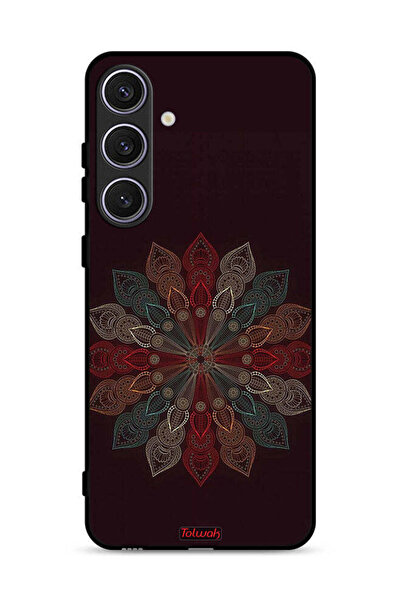 Tolwak غطاء حماية لهاتف سامسونج جالاكسي S24 5G بنقشة زهرة ماندالا