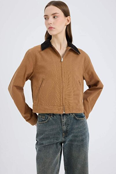 DeFacto Kadın Mont E6260Ax/Bn561 CAMEL