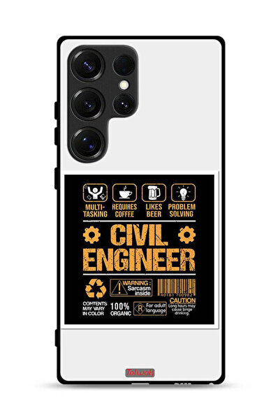 Tolwak غطاء حماية لهاتف سامسونج جالاكسي S25 ألترا، ملصق مهندس مدني