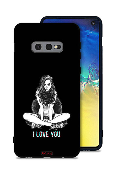 Tolwak غطاء حماية لهاتف سامسونج جالكسي S10e مطبوع عليه عبارة "أحبك"
