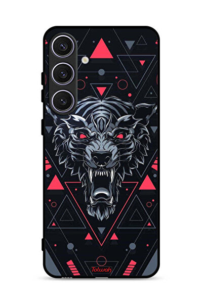 Tolwak غطاء حماية لهاتف سامسونج جالكسي S25 بلس بتصميم الذئب المتمايل