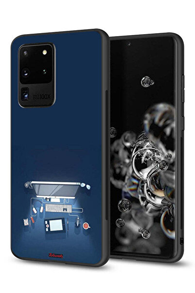 Tolwak غطاء حماية لجهاز سامسونج جالكسي S20 ألترا بتصميم فني على مكتب الكمبيوتر