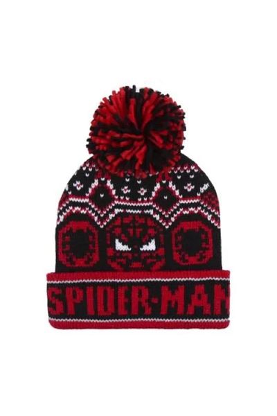 SPIDERMAN Marvel Spider-Man Beanie with Pom-Pom – Multicolor