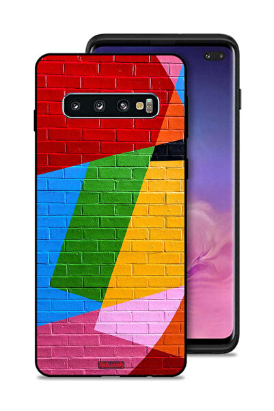 Tolwak غطاء حماية لهاتف سامسونج جالكسي S10 بلس برسومات جدارية ملونة