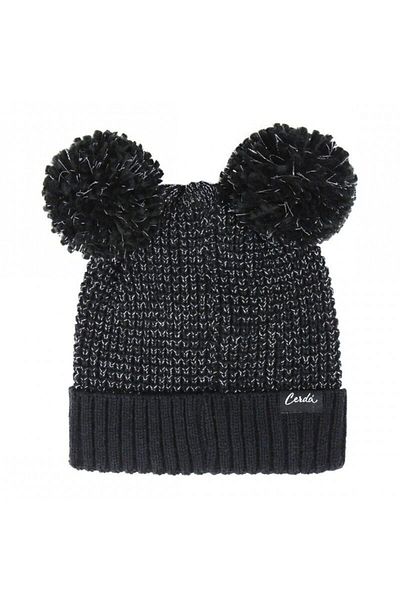 Minnie Mouse Beanie with Bow – Black
