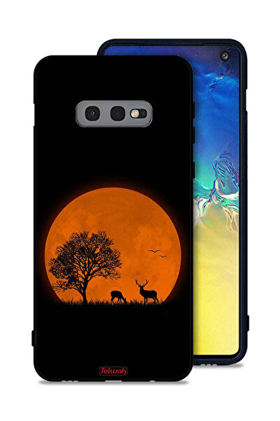 Tolwak غطاء حماية لهاتف Samsung Galaxy S10e برسومات قمر المساء