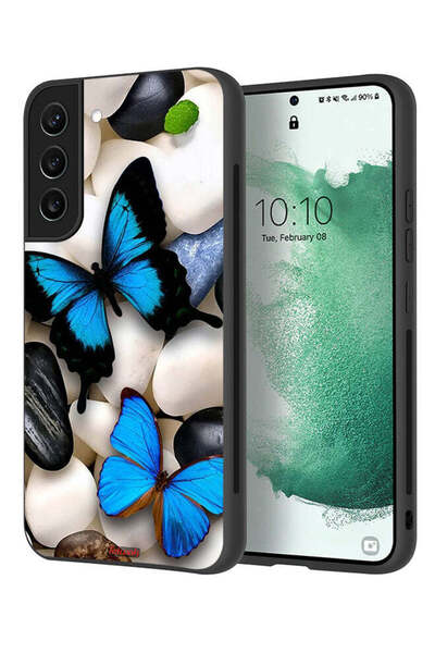 Tolwak غطاء حماية لهاتف سامسونج جالاكسي S21 بلس 5G بنقشة فراشات على أحجار