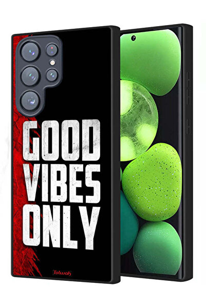 Tolwak غطاء حماية لهاتف سامسونج جالاكسي S23 ألترا 5G - Good Vibes Only