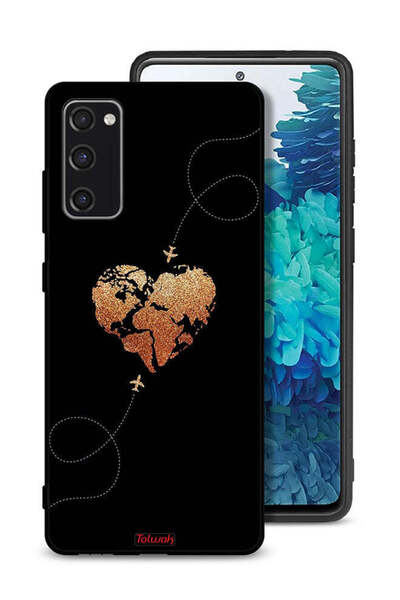 Tolwak Samsung Galaxy S20 FE Protective Case Cover Airplanes Touching Heart