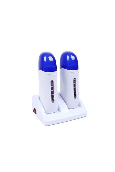 Viva Professional Double Roll-on Wax Heater Set with Charging Base, Blue and White