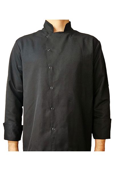 Ant Rotagrup Üniforma ve İş Elbiseleri Chef Jacket Black Color Unisex Snap Fastener Long Sleeve Chef Cook Kitchen Jacket