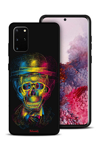 Tolwak غطاء حماية لهاتف سامسونج جالكسي S20 بلس بتصميم جمجمة وقبعة ملونة وفن خ...