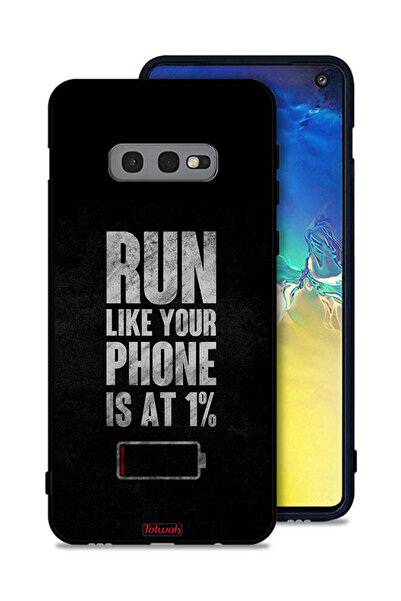 Tolwak غطاء حماية لهاتف Samsung Galaxy S10e، اركض كما لو أن هاتفك يعمل بنسبة 1%