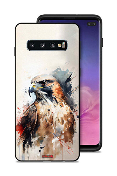 Tolwak غطاء حماية لهاتف Samsung Galaxy S10 Plus بتصميم نسر تجريدي