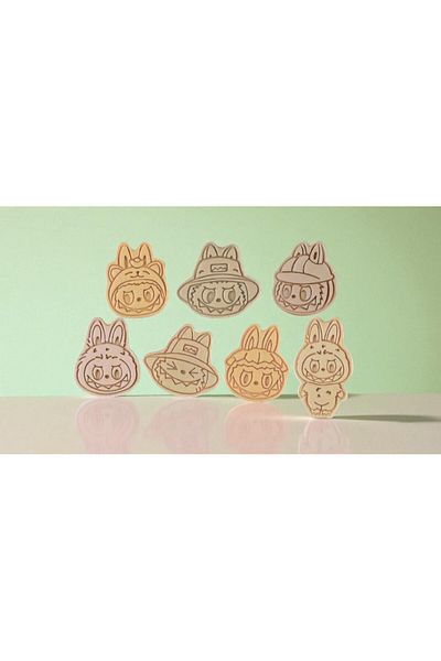 Melodyone Labubu Figured Cookie Mold - Cute Plastic Cookie and Dough Mold