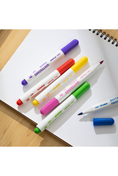 Deli EU021 HiColor Whiteboard Marker Soft Tip ASST. 8pcs/box – ideal for school & home
